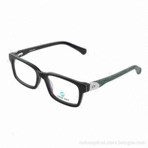 Hot Sale Acetate Double Color Optical Frame with Leather